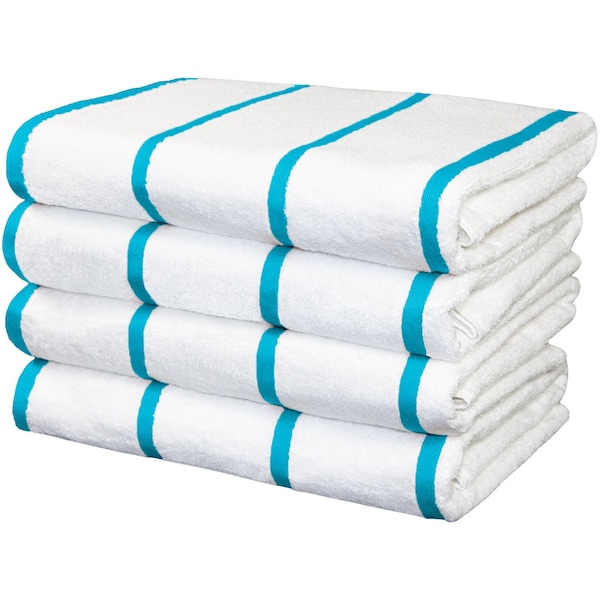 Monarch Brands Las Rayas Towels - Blue, 4PK PNP-BT-HS3060-15BL - main